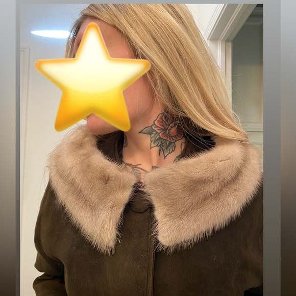 Vintage leather and fur trim coat - Picture 6 of 8